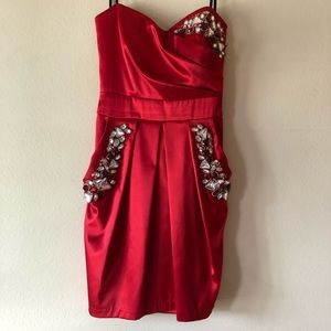 Red Sequined Dress